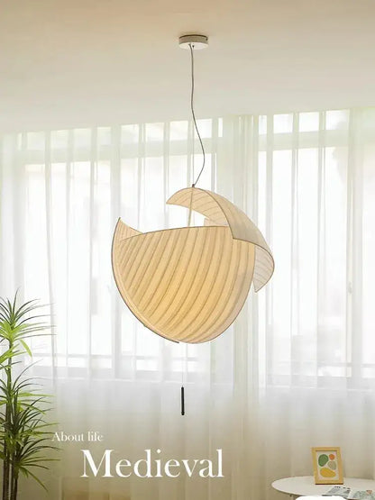 Minimalist Fabric LED Pendant Ceiling Light | Modern Designer Cloth Big Chandelier for Living Room - Besontique Home