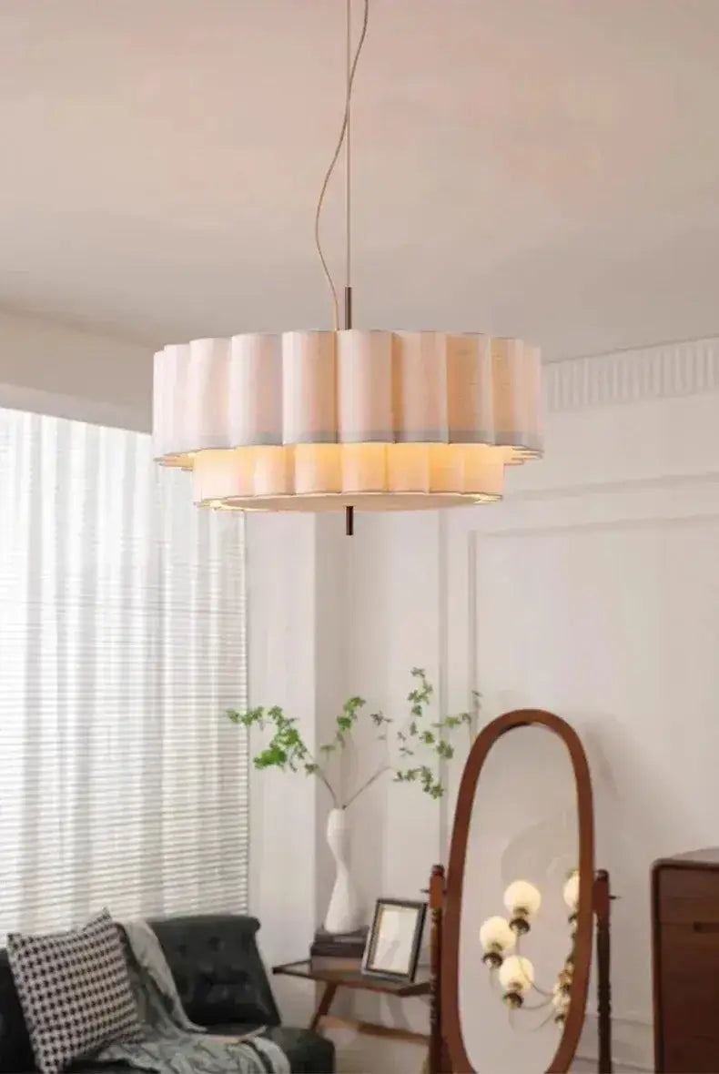 Luxuriöse Stoff Seiden Pendelleuchte | Moderne Designer Hängelampe