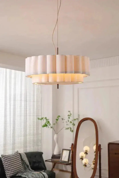 Luxuriöse Stoff Seiden Pendelleuchte | Moderne Designer Hängelampe