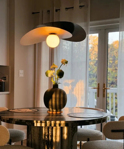 Modern French Black Gold Metal Glass Ball Ceiling Lamp │ Minimalist Dining Chandelier Besontique Home Decor