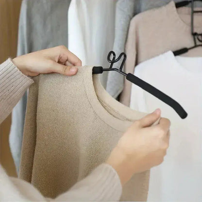 Multi-Layer Metal Clothes Hanger Organizer | Non-Slip Foam Padded Closet Space Saver Besontique Home Decor 