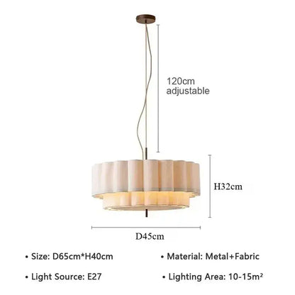Luxuriöse Stoff Seiden Pendelleuchte | Moderne Designer Hängelampe