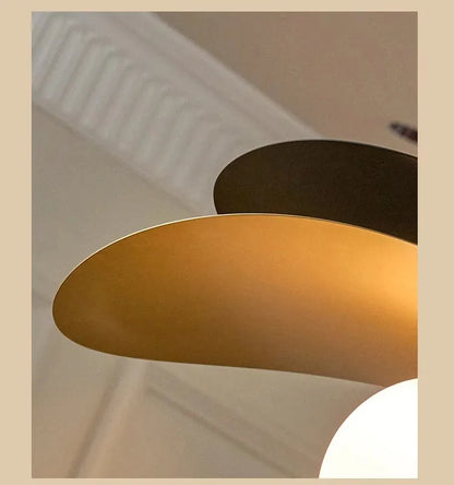 Modern French Black Gold Metal Glass Ball Ceiling Lamp │ Minimalist Dining Chandelier Besontique Home Decor