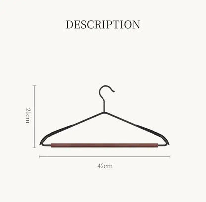 Modern Vintage Heavy-Duty Wood & Black Iron Clothes Hanger │ Wide Non-Slip Garment Racks  Besontique Home