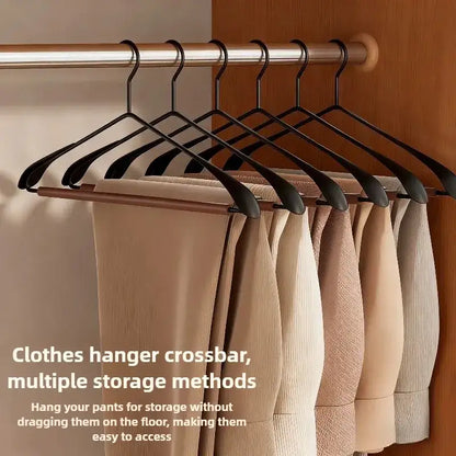 Modern Vintage Heavy-Duty Wood & Black Iron Clothes Hanger │ Wide Non-Slip Garment Racks  Besontique Home