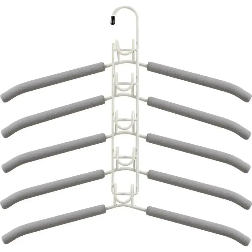 Multi-Layer Metal Clothes Hanger Organizer | Non-Slip Foam Padded Closet Space Saver Besontique Home Decor 