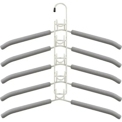 Multi-Layer Metal Clothes Hanger Organizer | Non-Slip Foam Padded Closet Space Saver Besontique Home Decor 