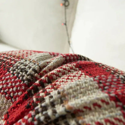 Black Green Red Plaid Rustic style Cushion Cover │ Christmas Home Decorative Throw Pillow Covers - Besontique Home