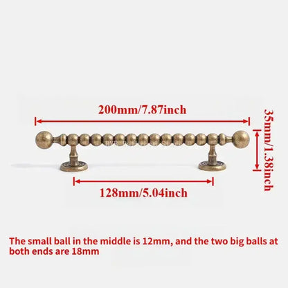 French Retro Solid Brass Bronze Furniture Door Knob │ Antique Kitchen Drawer Wardrobe Handles - Besontique Home