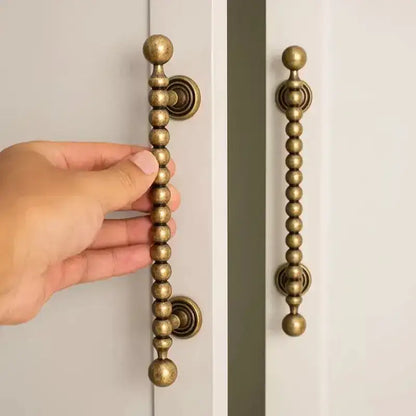 French Retro Solid Brass Bronze Furniture Door Knob │ Antique Kitchen Drawer Wardrobe Handles - Besontique Home