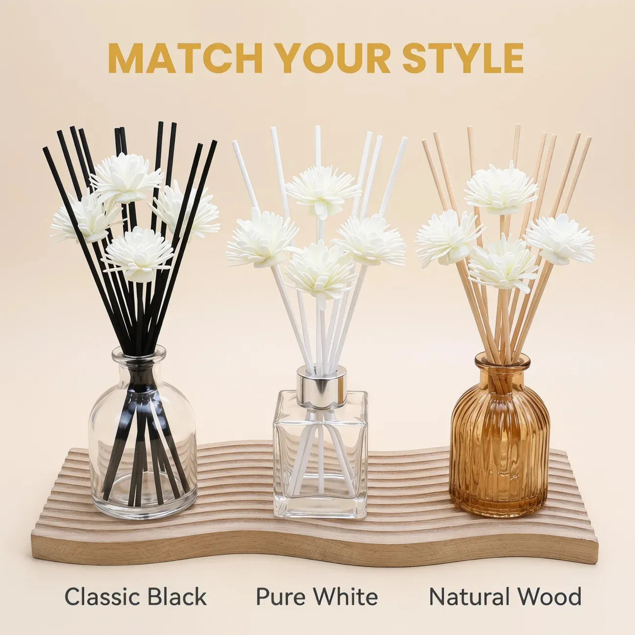 Decorative Reed Diffuser Flower Sticks for Home Fragrance Besontique Home decor 