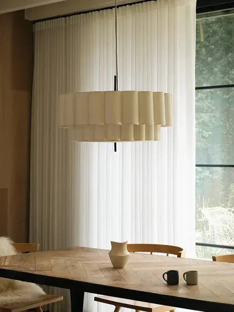 Luxuriöse Stoff Seiden Pendelleuchte | Moderne Designer Hängelampe