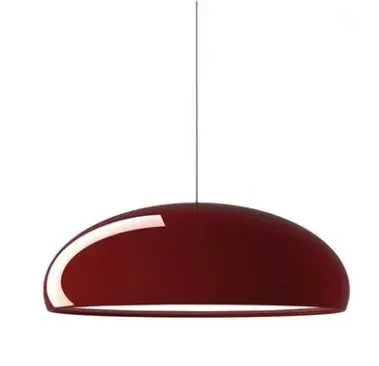 Modern Nordic dome pendant light above dining table orange black white red besontique home decor
