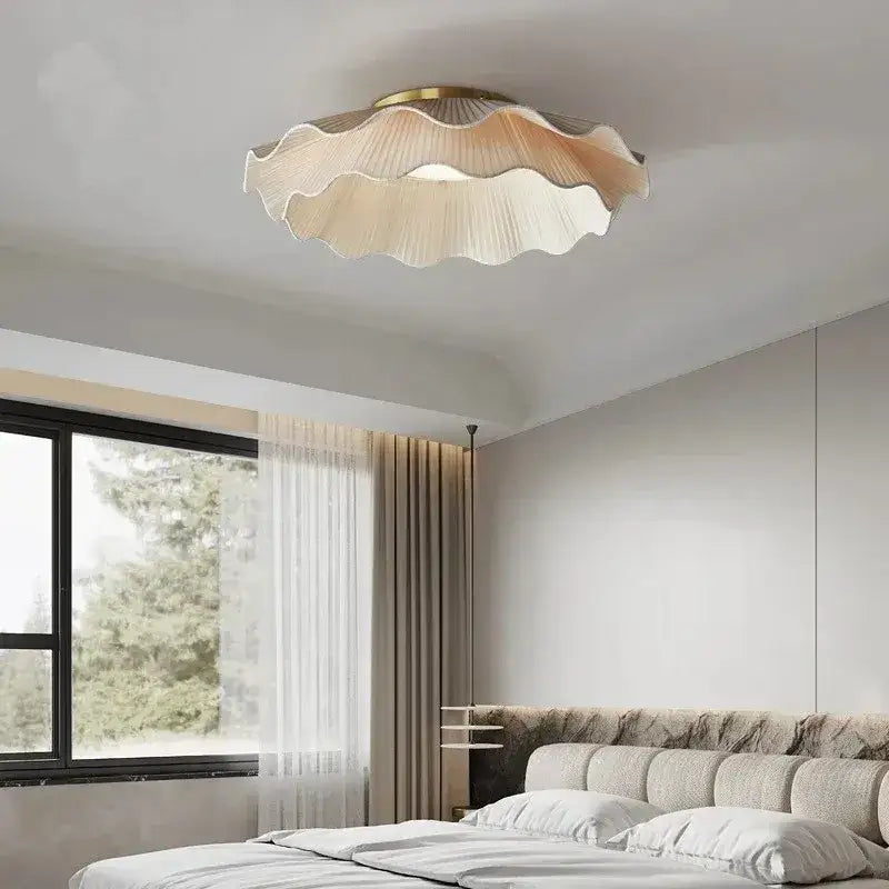 Nordic Shell LED Pendant Ceiling Light | Minimalist Designer Chandelier for Bedroom & Home - Besontique Home