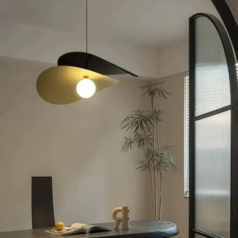 Modern French Black Gold Metal Glass Ball Ceiling Lamp │ Minimalist Dining Chandelier Besontique Home Decor