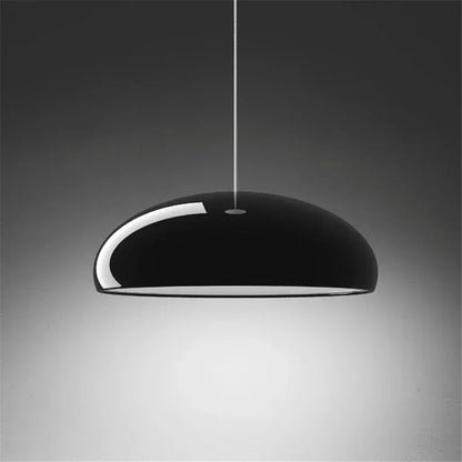 Modern Nordic dome pendant light above dining table orange black white red besontique home decor