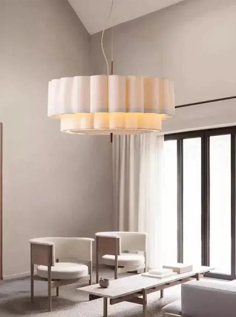 Luxuriöse Stoff Seiden Pendelleuchte | Moderne Designer Hängelampe
