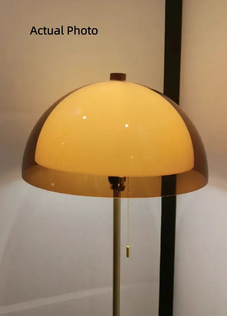 Vintage Walnut Table Lamp | Modern Iron Bedside & Study Room Ambient Light Besontique Home Decor