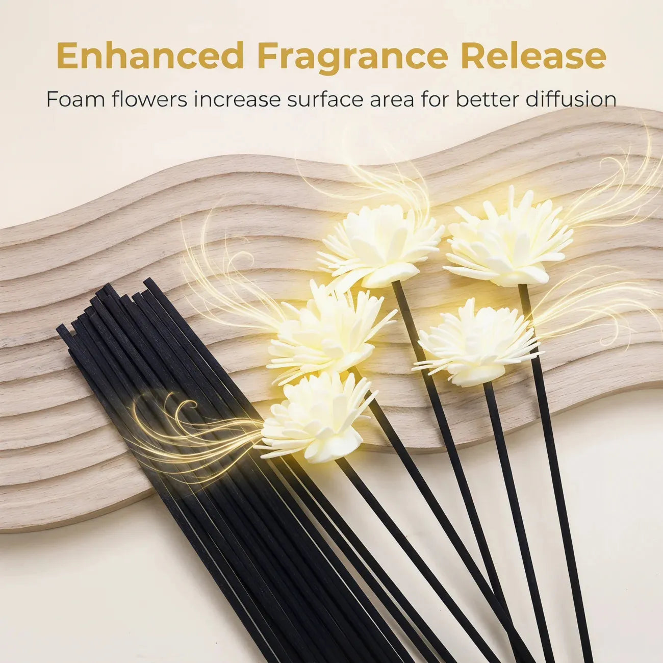 Decorative Reed Diffuser Flower Sticks for Home Fragrance Besontique Home decor 
