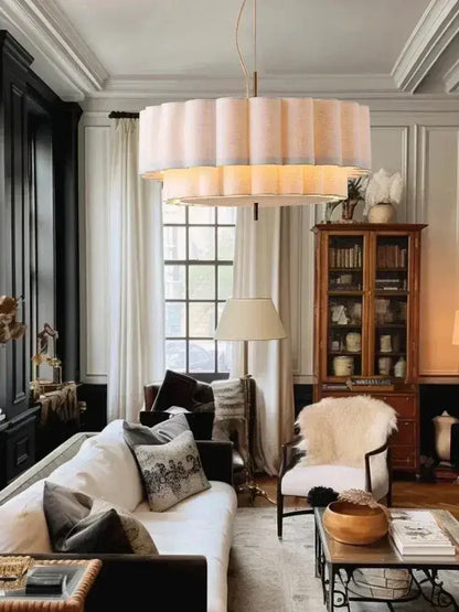 Luxuriöse Stoff Seiden Pendelleuchte | Moderne Designer Hängelampe