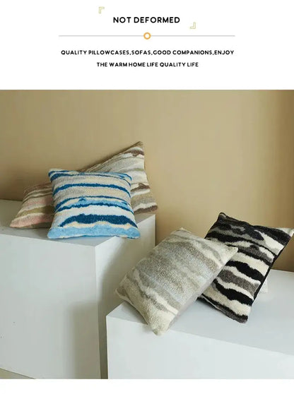 Nordic Leopard Plush Throw Pillow Cushion Cover │ Luxury Style Comfortable for Living Room Sofa Home Decor - Besontique Home