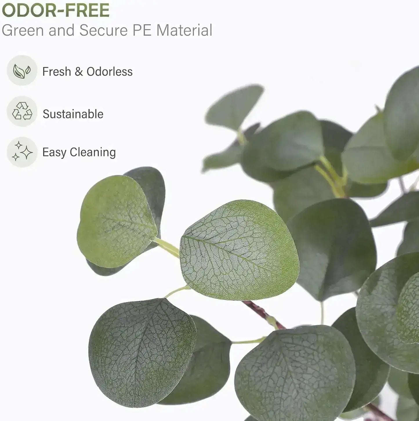 Artificial Eucalyptus Tree │ Decorative Plant with White Planter - Besontique Home