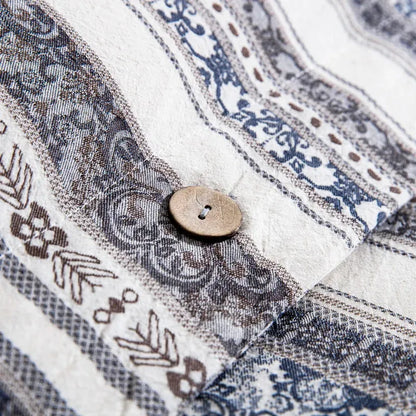 Bohemain style Double Layer Yarn Bedding Set │ Modern Boho Cotton Bed Duvet cover Pillow case - Besontique Home