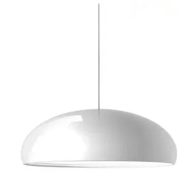 Modern Nordic dome pendant light above dining table orange black white red besontique home decor