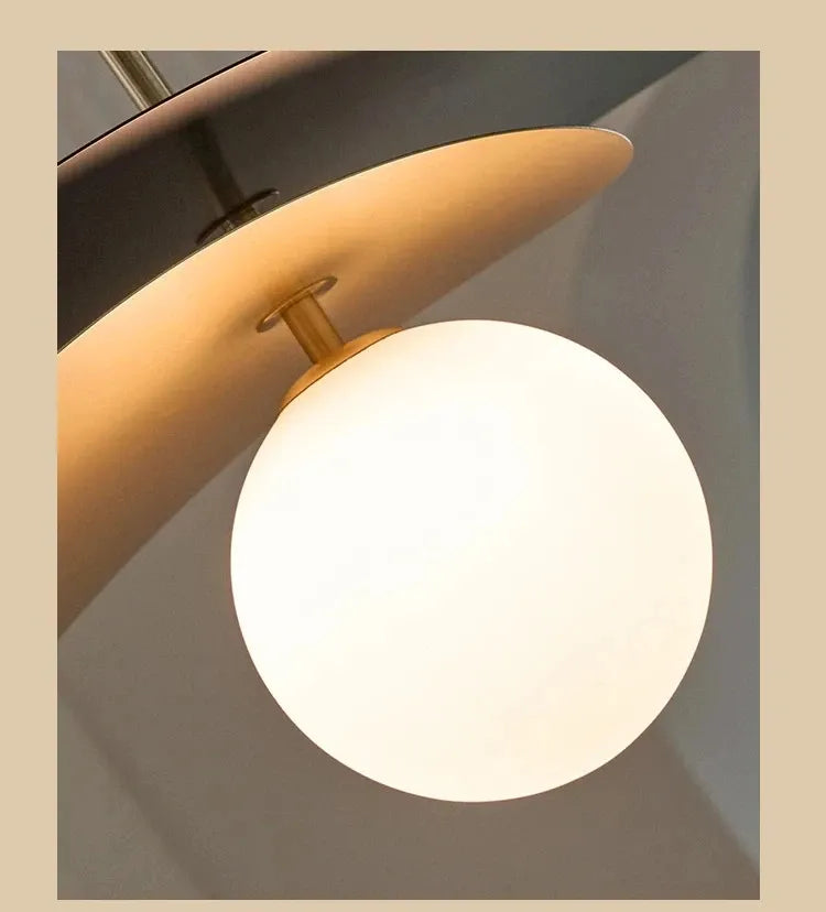 Modern French Black Gold Metal Glass Ball Ceiling Lamp │ Minimalist Dining Chandelier Besontique Home Decor