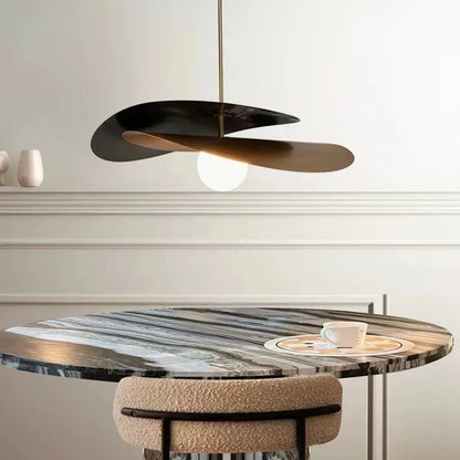 Modern French Black Gold Metal Glass Ball Ceiling Lamp │ Minimalist Dining Chandelier Besontique Home Decor