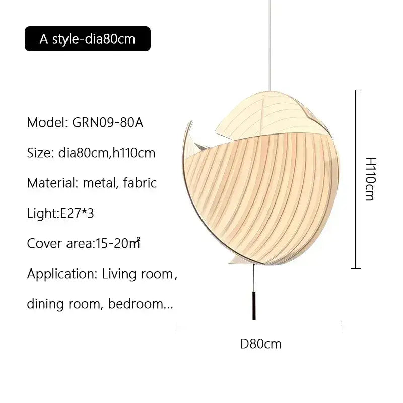 Minimalist Fabric LED Pendant Ceiling Light | Modern Designer Cloth Big Chandelier for Living Room - Besontique Home
