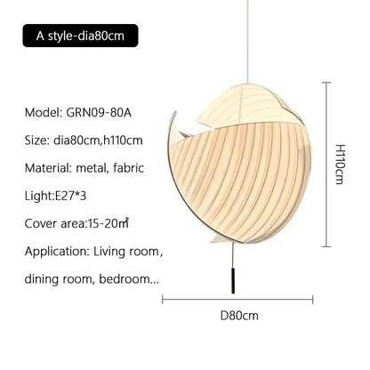 Minimalist Fabric LED Pendant Ceiling Light | Modern Designer Cloth Big Chandelier for Living Room - Besontique Home