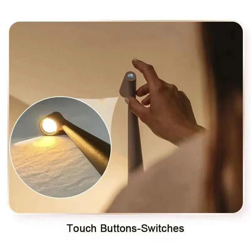 Minimal Dimming USB Chargable Reading Table Lamp │ Modern Small Wireless Portable Light