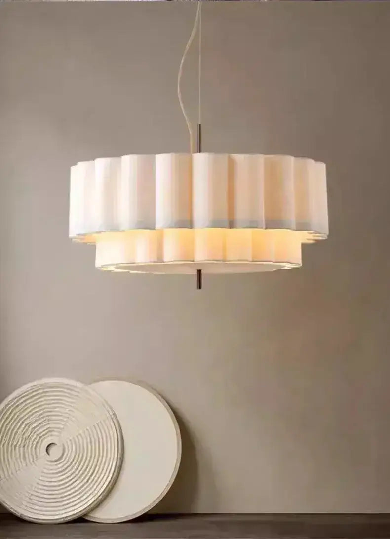 Luxuriöse Stoff Seiden Pendelleuchte | Moderne Designer Hängelampe