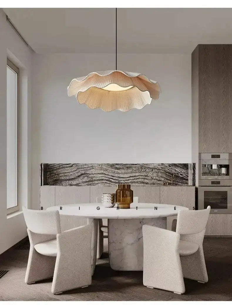 Nordic Shell LED Pendant Ceiling Light | Minimalist Designer Chandelier for Bedroom & Home - Besontique Home