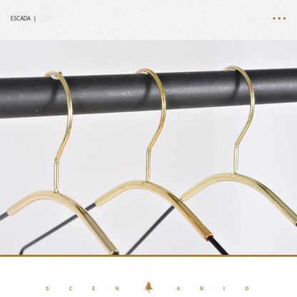 5 pcs Black Gold Metal Clothes Coat Hanger │ Modern Minimal Style Wardrobe Organizer Storage Rack - Besontique Home