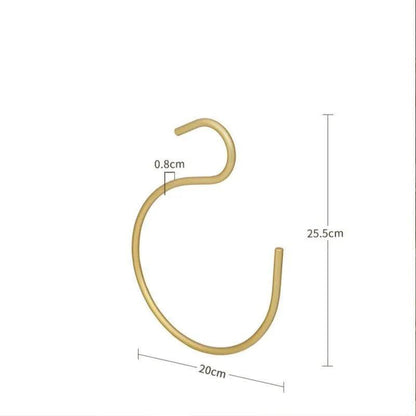 5 pcs Matte Gold/Silver S Shape Hook Holders │ Modern Practical Clothes Hanger - Besontique Home
