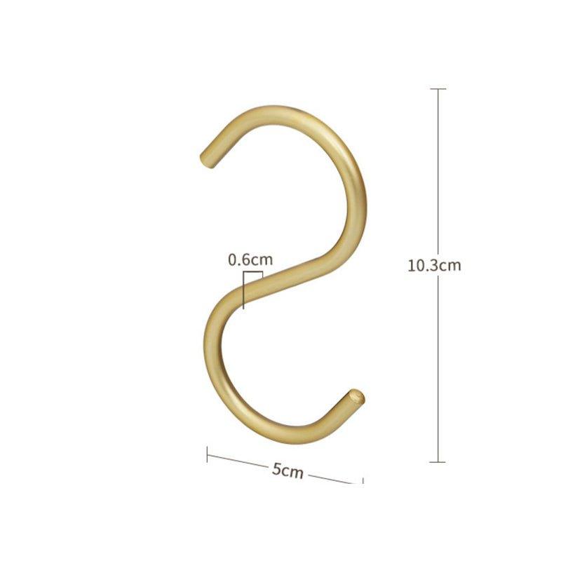 5 pcs Matte Gold/Silver Small S Shape Hook Holders │ Modern Practical Clothes Hanger - Besontique