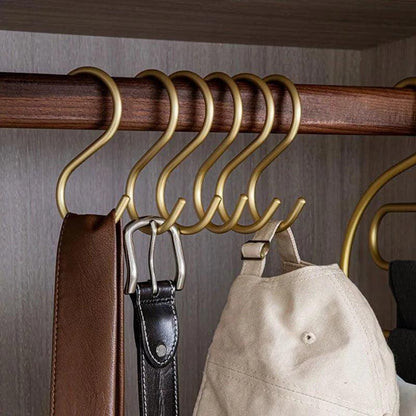 5 pcs Matte Gold/Silver Small S Shape Hook Holders │ Modern Practical Clothes Hanger - Besontique Home