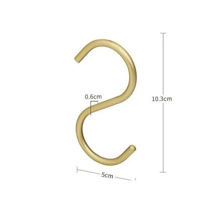 5 pcs Matte Gold/Silver Small S Shape Hook Holders │ Modern Practical Clothes Hanger - Besontique Home