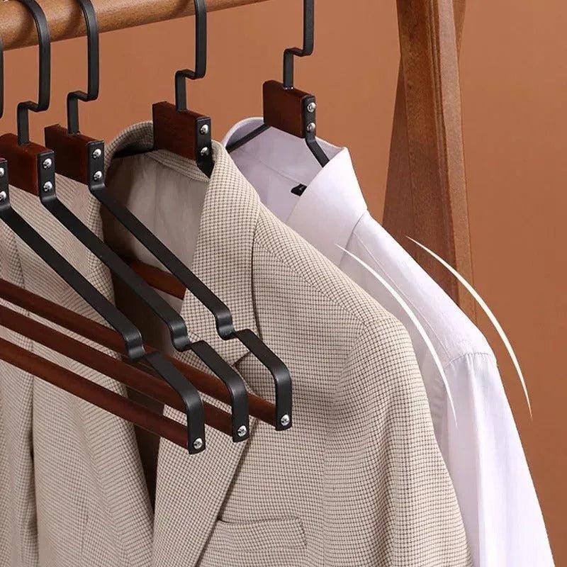 5 pcs Modern Retro Iron Clothes Coat Hanger(Black/White) │ Vintage Metal Wardrobe Organizer - Besontique Home