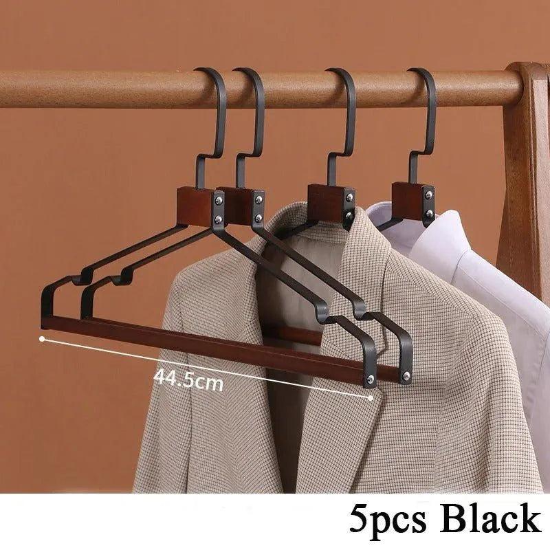 5 pcs Modern Retro Iron Clothes Coat Hanger(Black/White) │ Vintage Metal Wardrobe Organizer - Besontique Home