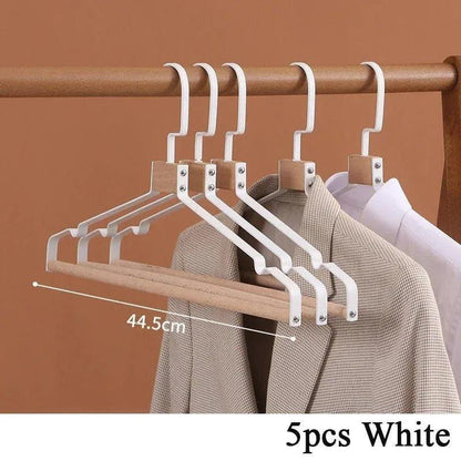 5 pcs Modern Retro Iron Clothes Coat Hanger(Black/White) │ Vintage Metal Wardrobe Organizer - Besontique Home