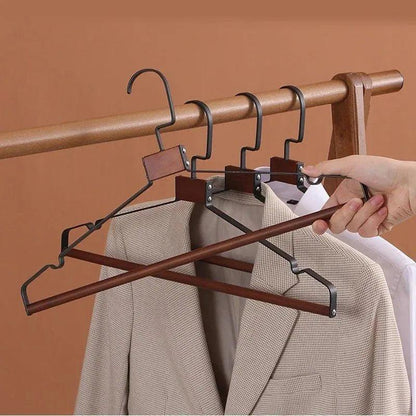 5 pcs Modern Retro Iron Clothes Coat Hanger(Black/White) │ Vintage Metal Wardrobe Organizer - Besontique Home