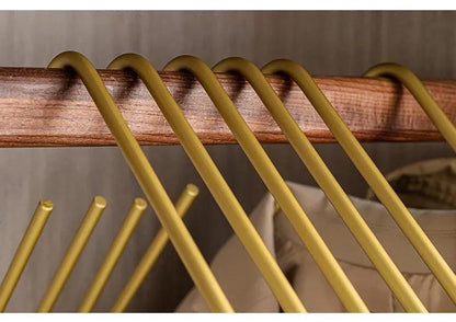 5 pcs Solid Matte Gold/Silver Triangle Coat Pants Clothes Hanger │ Seamless Metal Storage Racks Wardrobe Organizer - Besontique Home