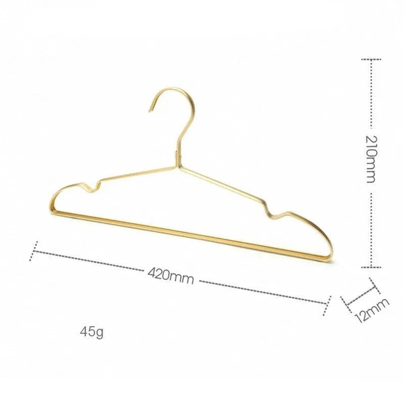 5/10 pcs Solid Matte Alloy Clothes Hangers │ Anti-Slip Metal Rack Wardrobe Organizer - Besontique