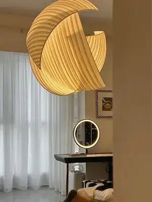 Minimalist Fabric LED Pendant Ceiling Light | Modern Designer Cloth Big Chandelier for Living Room - Besontique Home
