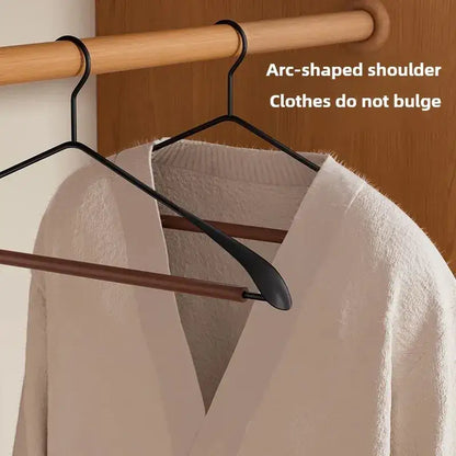 Modern Vintage Heavy-Duty Wood & Black Iron Clothes Hanger │ Wide Non-Slip Garment Racks  Besontique Home