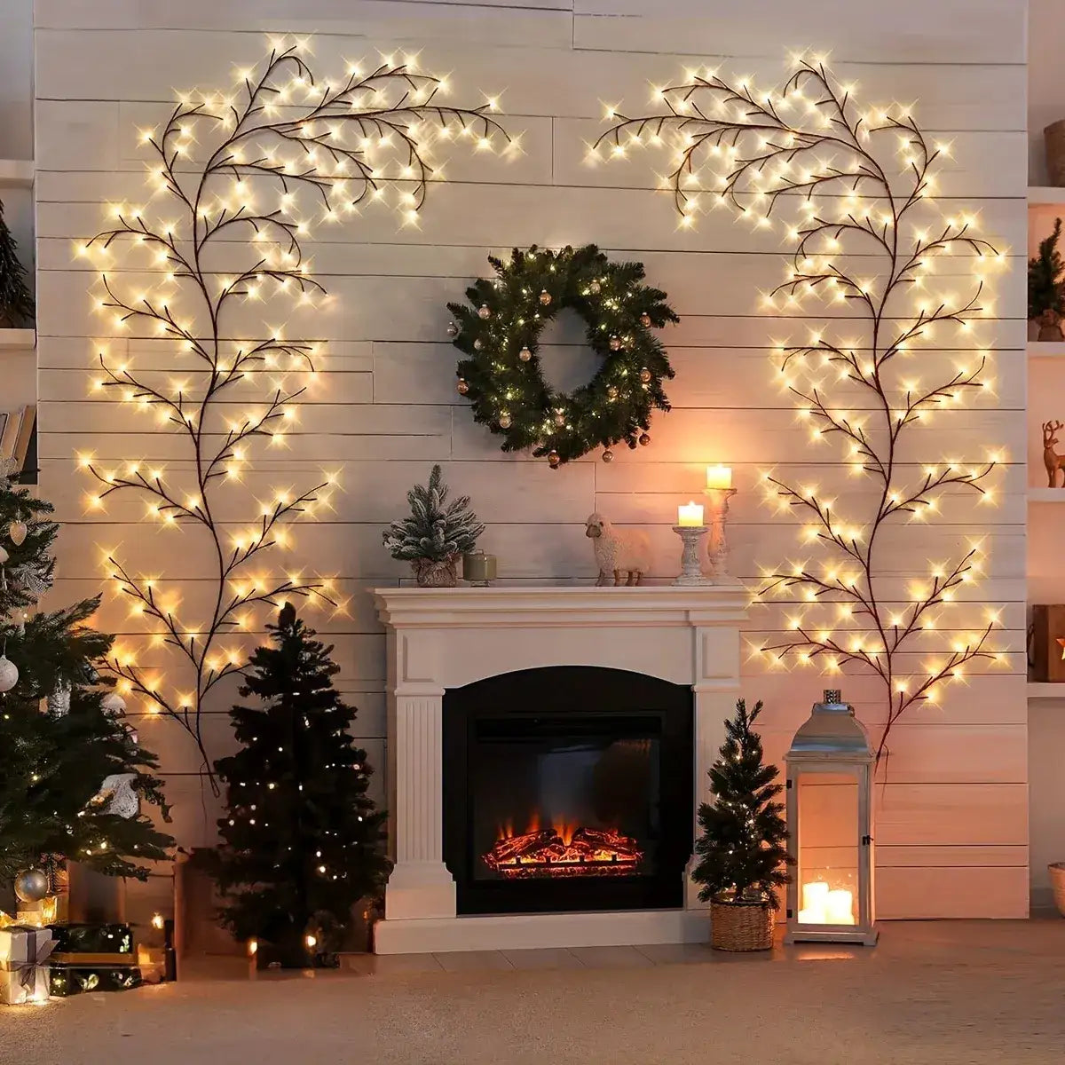 White Birch Tree LED Bendable Wall Decor Light with remote │ For Birthday Christmas Camping Party Decor - Besontique Home
