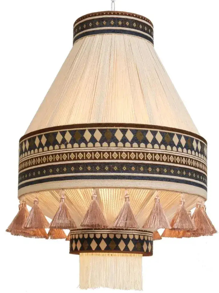 Bohemian Fringe Pendant Tassel Ceiling Light – Boho Style Chandelier for Home Décor - Besontique Home